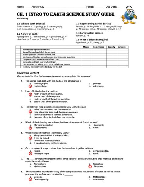 10 Earth Science Worksheet Answer Key Science Worksheets Earth 