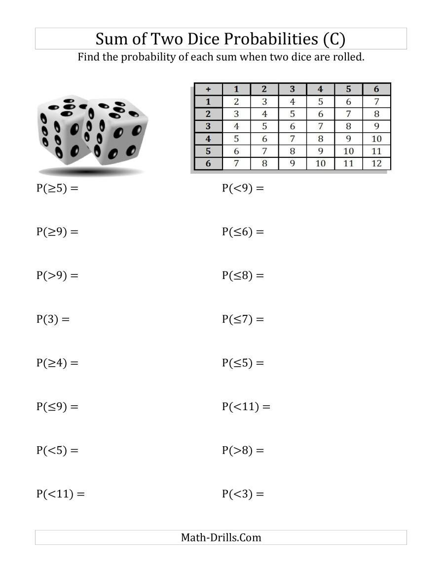 20 Probability Worksheet 6th Grade Worksheet From Home