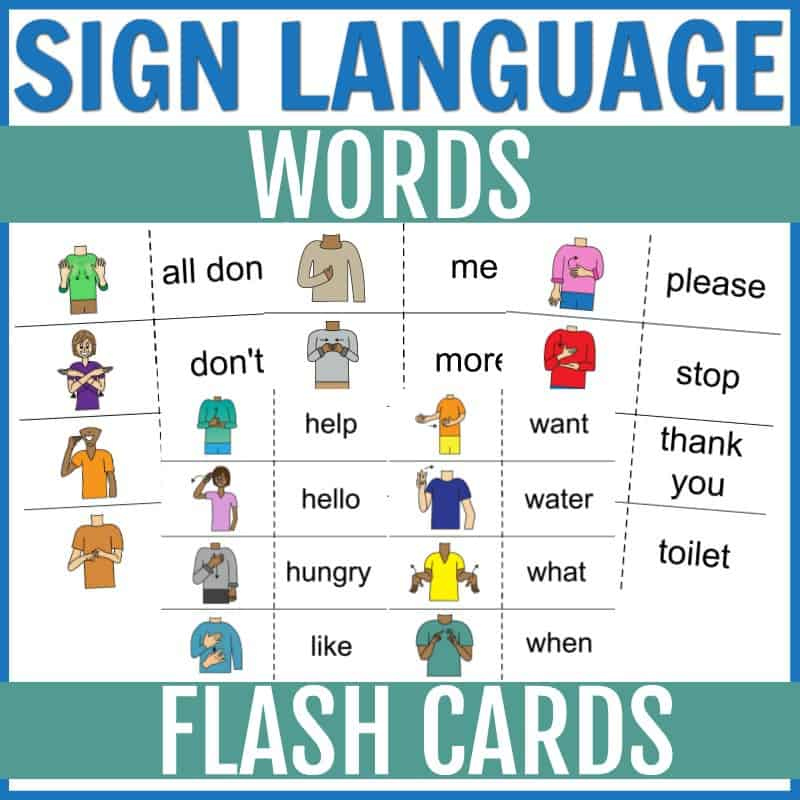 25 Free Sign Language Flashcards Getting Started In ASL Printable 