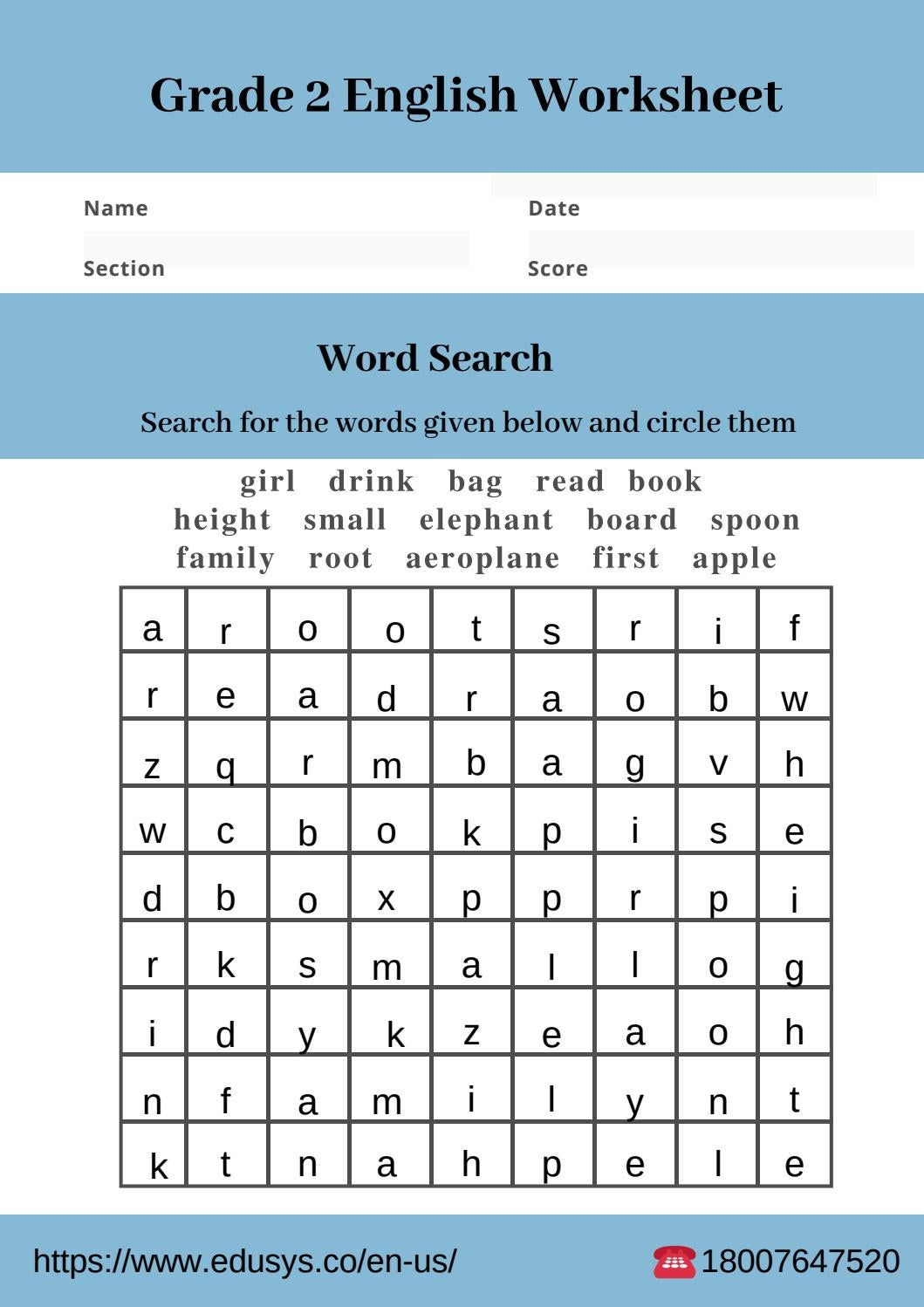 English Worksheets For Grade 2 Language Worksheets
