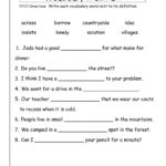 2Nd Grade Vocabulary Worksheets Db Excel