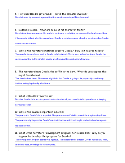Figurative Language In The Scarlet Ibis Worksheet Answers