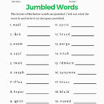 4Th Grade English Vocabulary Worksheet Pdfnithya Db Excel