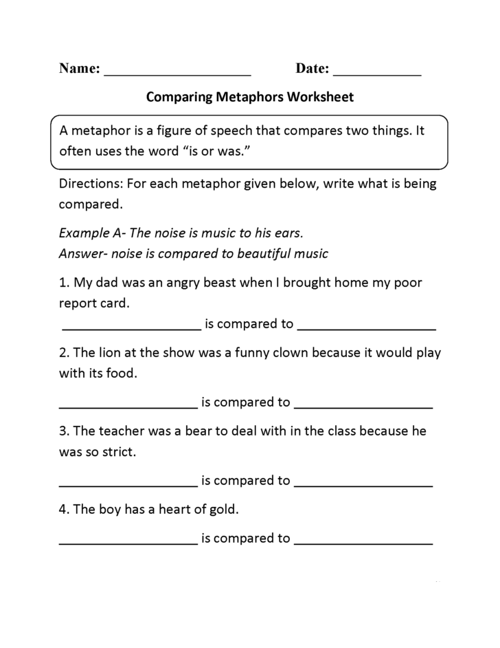 Printable 4th Grade English Worksheets