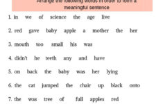 5th grade english worksheet on jumble words Jumbled Words Grammar