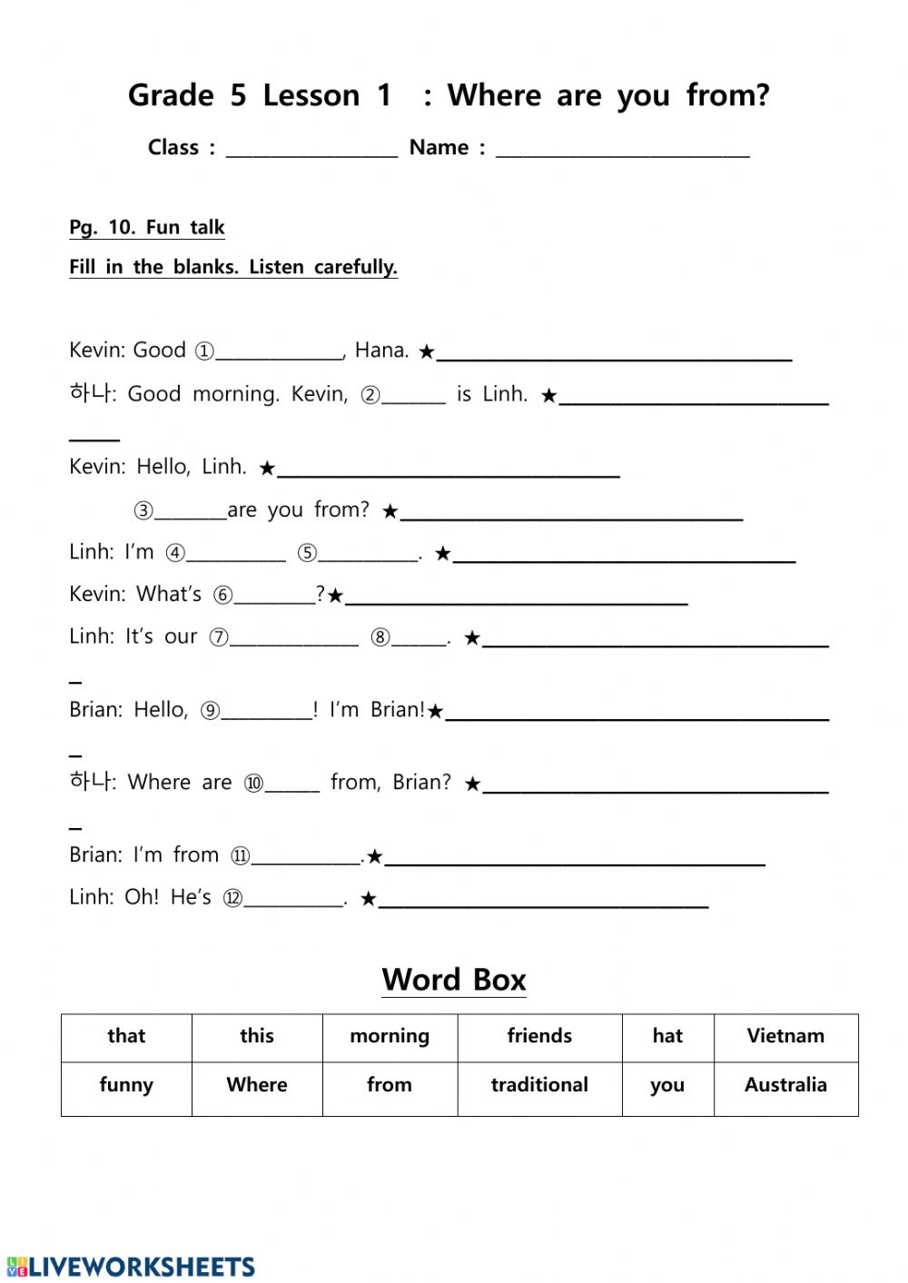 Free Language Arts Worksheets 5th Grade Language Worksheets