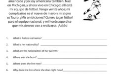 7 Spanish Reading Worksheet Spanish Reading Comprehension Reading