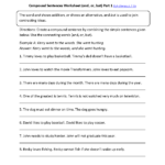 7th Grade Common Core Language Worksheets Simple And Compound