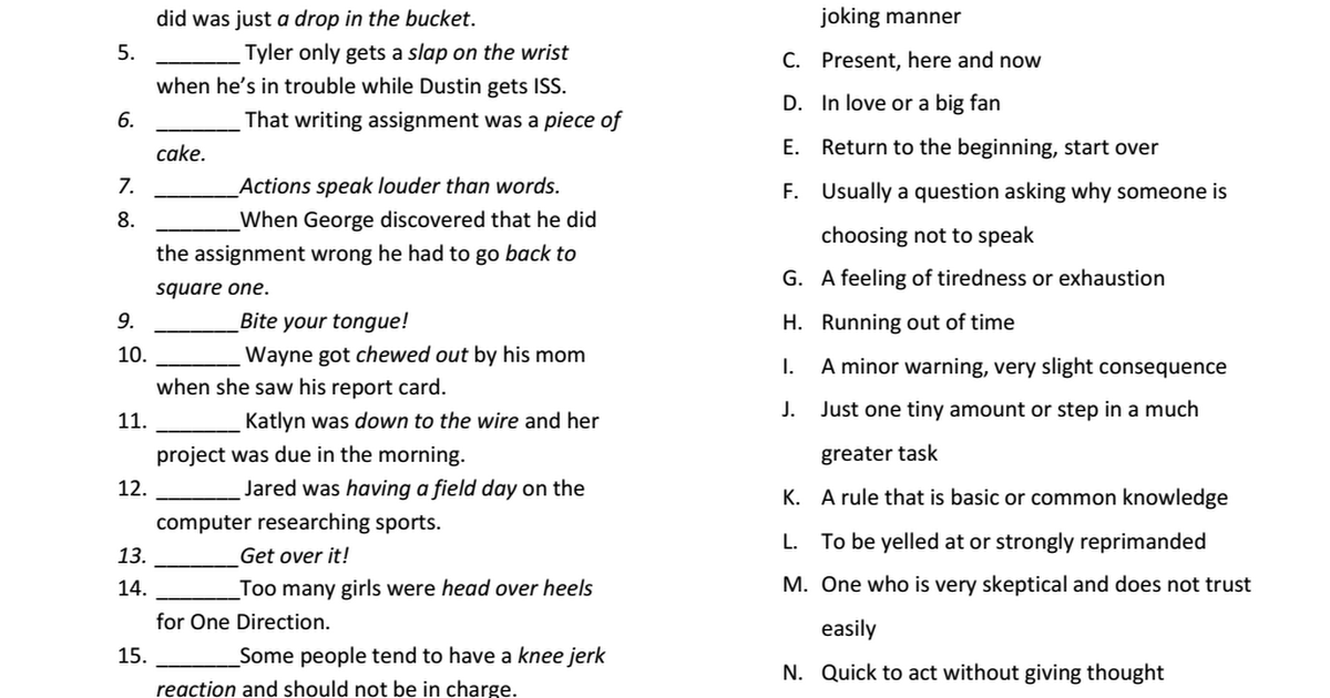 7th Grade Figurative Language Worksheets With Answers Pdf 