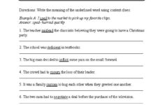 8th Grade Common Core Language Worksheets Context Clues Worksheets