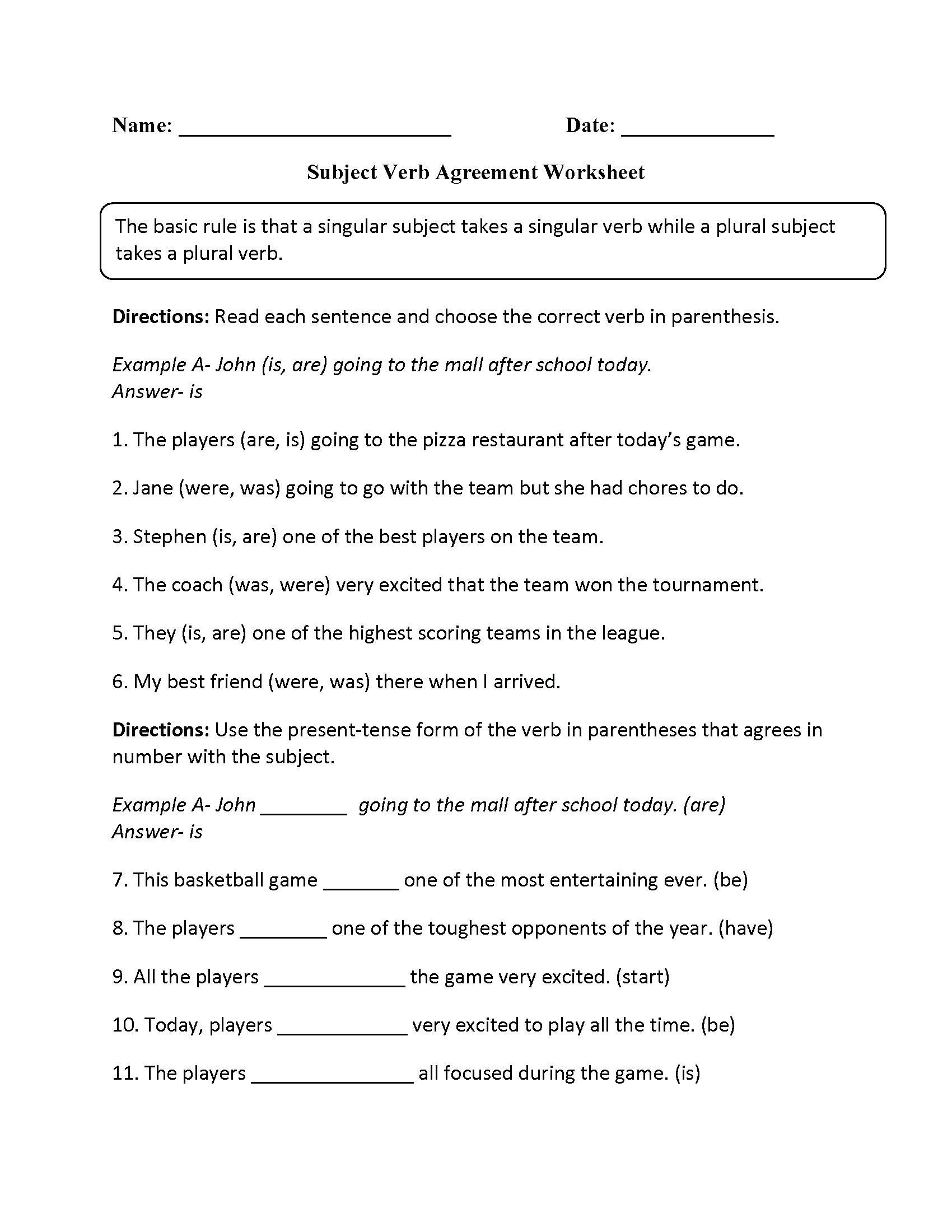 Free 8th Grade Grammar Worksheets Language Worksheets