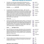 8th Grade Language Arts Worksheets With Answer Key