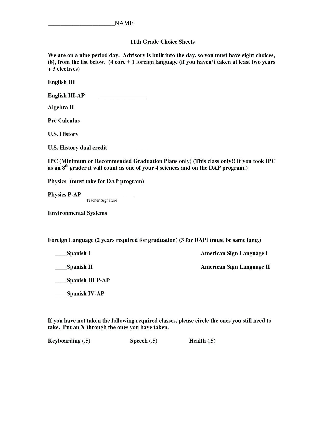 9Th Grade English Worksheets Free Printable Free Printable