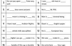 A An The Worksheet English Grammar For Kids Grammar For Kids