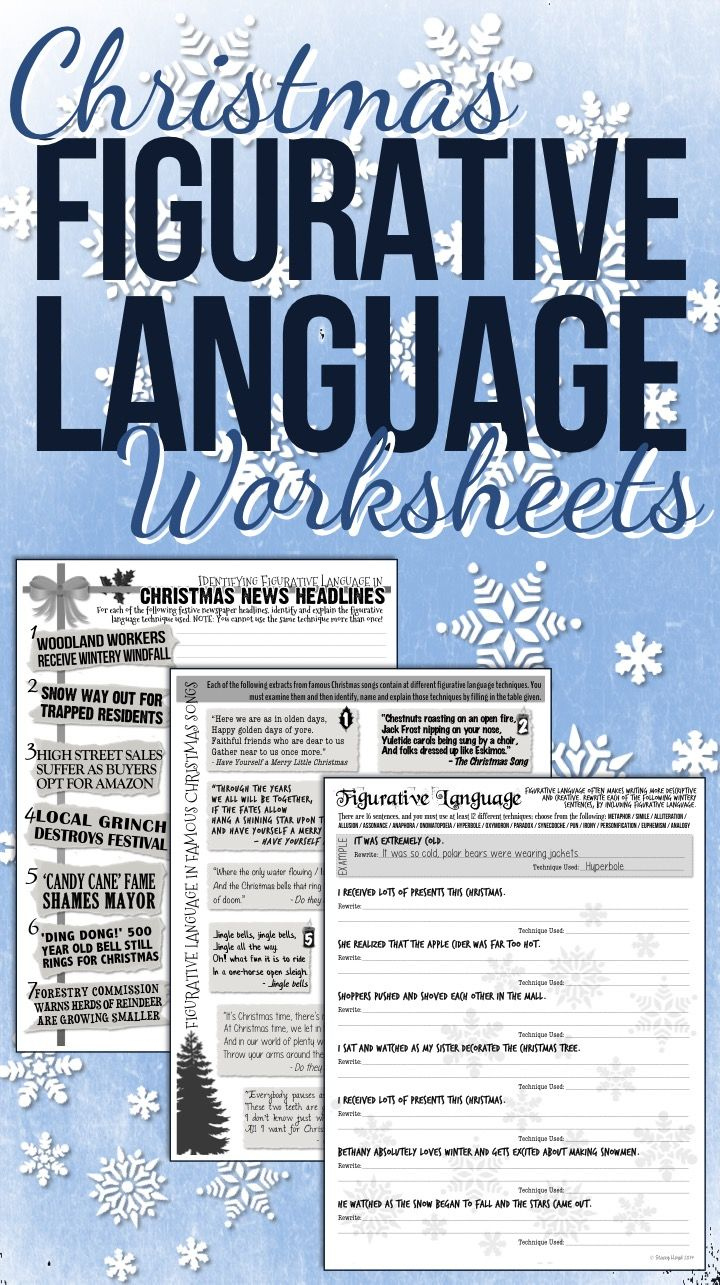 Christmas Carol Figurative Language Worksheet Answers Language Worksheets