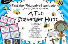 A Fun Figurative Language Scavenger Hunt Teaching Resources