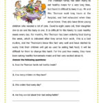 A Healthy LifeStyle Reading Comprehension Worksheets Reading