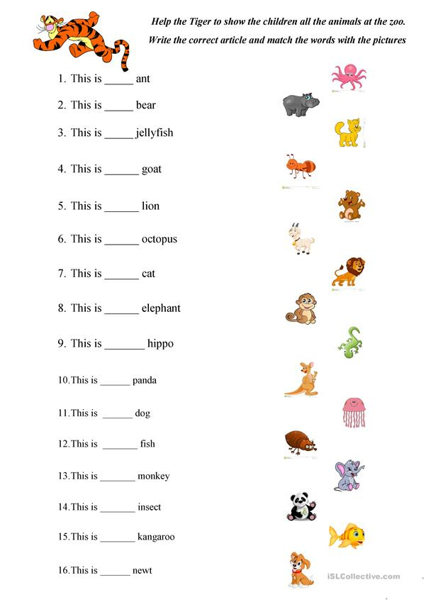 ABC Animals Practice English ESL Worksheets For Distance Learning And 