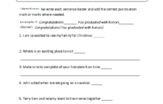 Adding Punctuation ELA Literacy L 7 2 Language Worksheet Punctuation