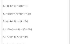 Algebra Worksheets For Simplifying The Equation Algebra Worksheets