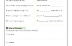 Alliteration Warm Up Activity Figurative Language Alliteration