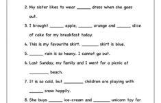 Articles Interactive Worksheet For Grade 4