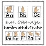 ASL Sign Language Classroom Alphabet Poster Sign Language Alphabet