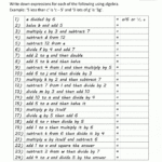 Basic Algebra Worksheets Db Excel