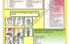 Body Language ESL Worksheet By Ciortea