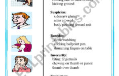 Body Language ESL Worksheet By Moshed