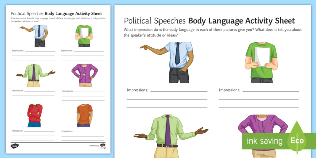 Body Language Autism Worksheet