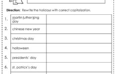 Capitalization Worksheets Proper Nouns Worksheet Capitalization