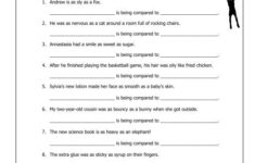 Circle The Simile Figurative Language Worksheets