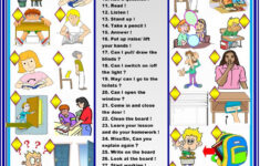 Classroom Language Worksheet Free ESL Printable Worksheets Made By