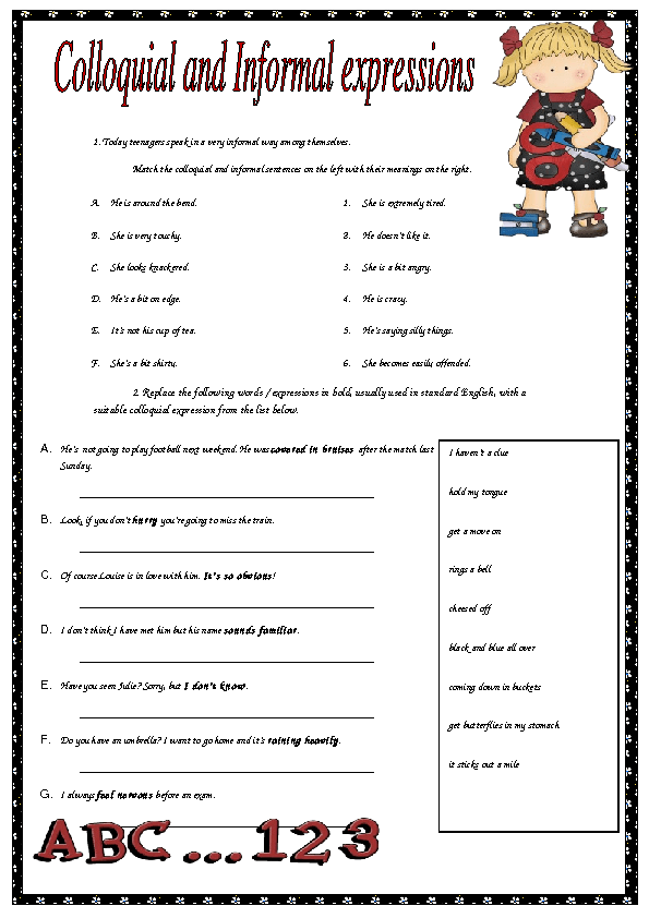 Colloquial And Informal Expressions