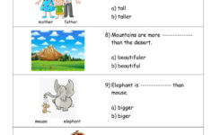Comparative Adjective Worksheet