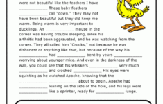 Crooks The Duck Cloze Worksheet