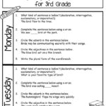 Daily Language Arts Review For 3rd Grade Daily Language Review