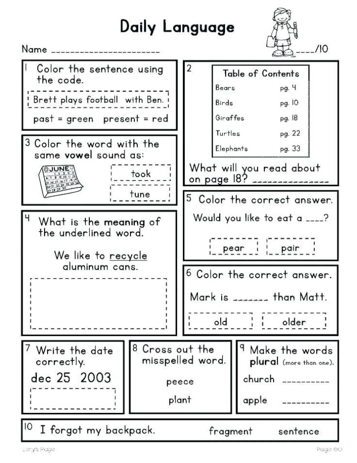 Daily Oral Language 5th Grade Worksheets Worksheets For Daily ...