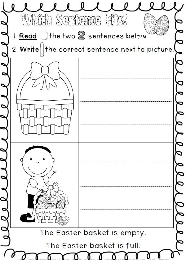 Easter Reading And Writing Worksheets Writing Worksheets Classroom 