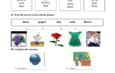 English Test Grade 2 Worksheet