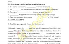 English Test Grade 5 Interactive Worksheet