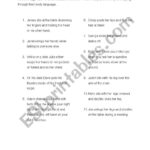 English Worksheets Body Language Non Verbal Communication