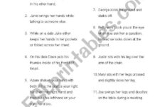 English Worksheets Body Language Non Verbal Communication