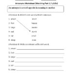 Englishlinx English Worksheets Synonym Worksheet Common Core