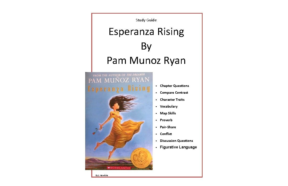 Esperanza Rising Novel Unit Study Guide And Activities Common Core 