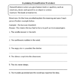 Explaining Personification Worksheet Figurative Language Worksheet