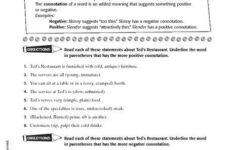 Figurative And Connotative Meanings Worksheets Worksheets Master