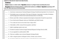 Figurative And Literal Language 6th 9th Grade Worksheet Figurative