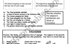 Figurative And Literal Language ESL Worksheet By 5312 Language